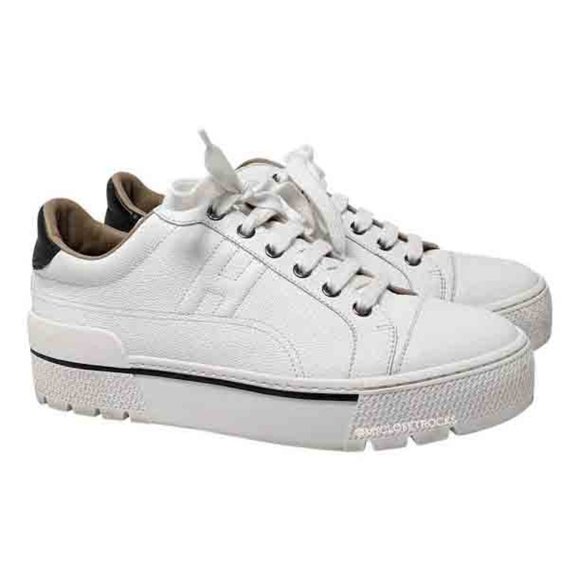 HermÃ¨s Shoes | Hermes White Voltage Platform Sneakers | Poshmark